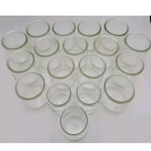 15 Oui Yogurt 3 Petit Pot Pudding Glass Jars for Crafts Storage Clean Empty